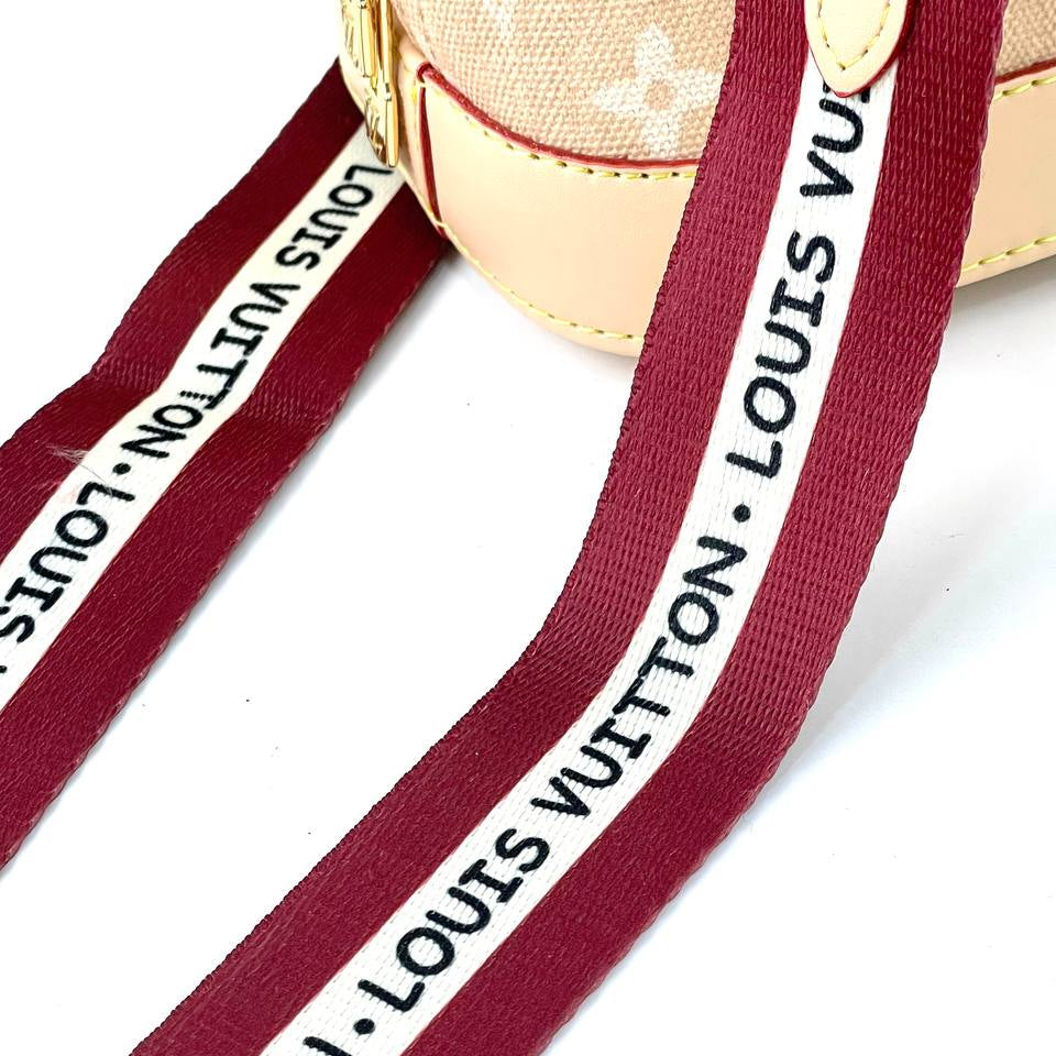 Louis Vuitton Cat Print Alma Bag in Beige and Red 🐱👜✨