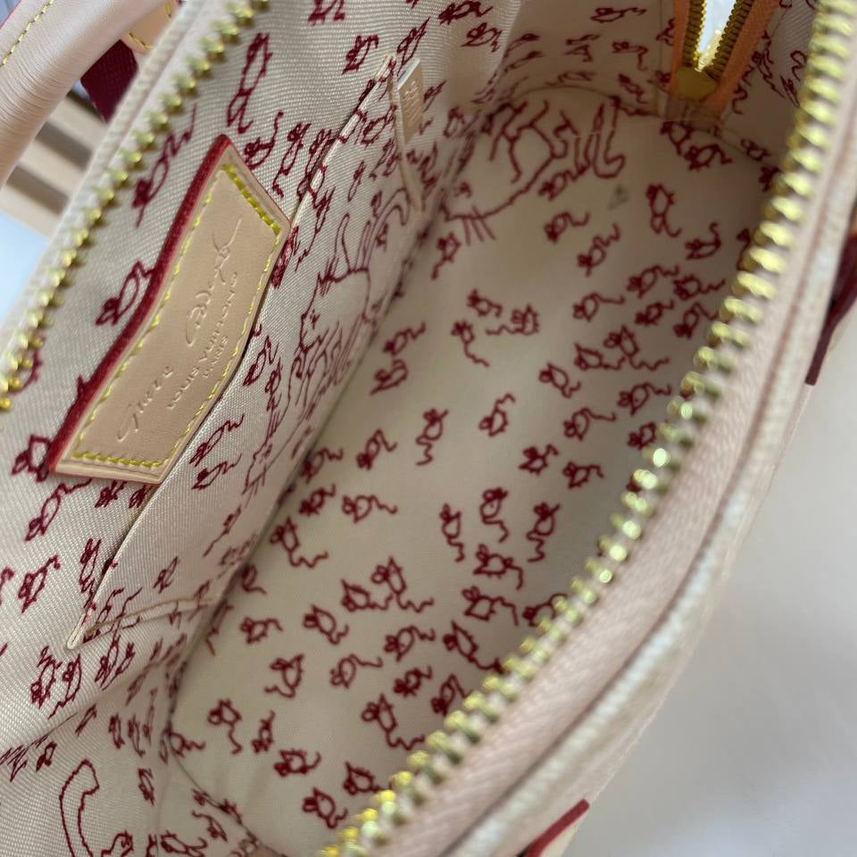 Louis Vuitton Cat Print Alma Bag in Beige and Red 🐱👜✨
