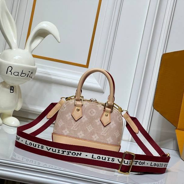Louis Vuitton Cat Print Alma Bag in Beige and Red 🐱👜✨
