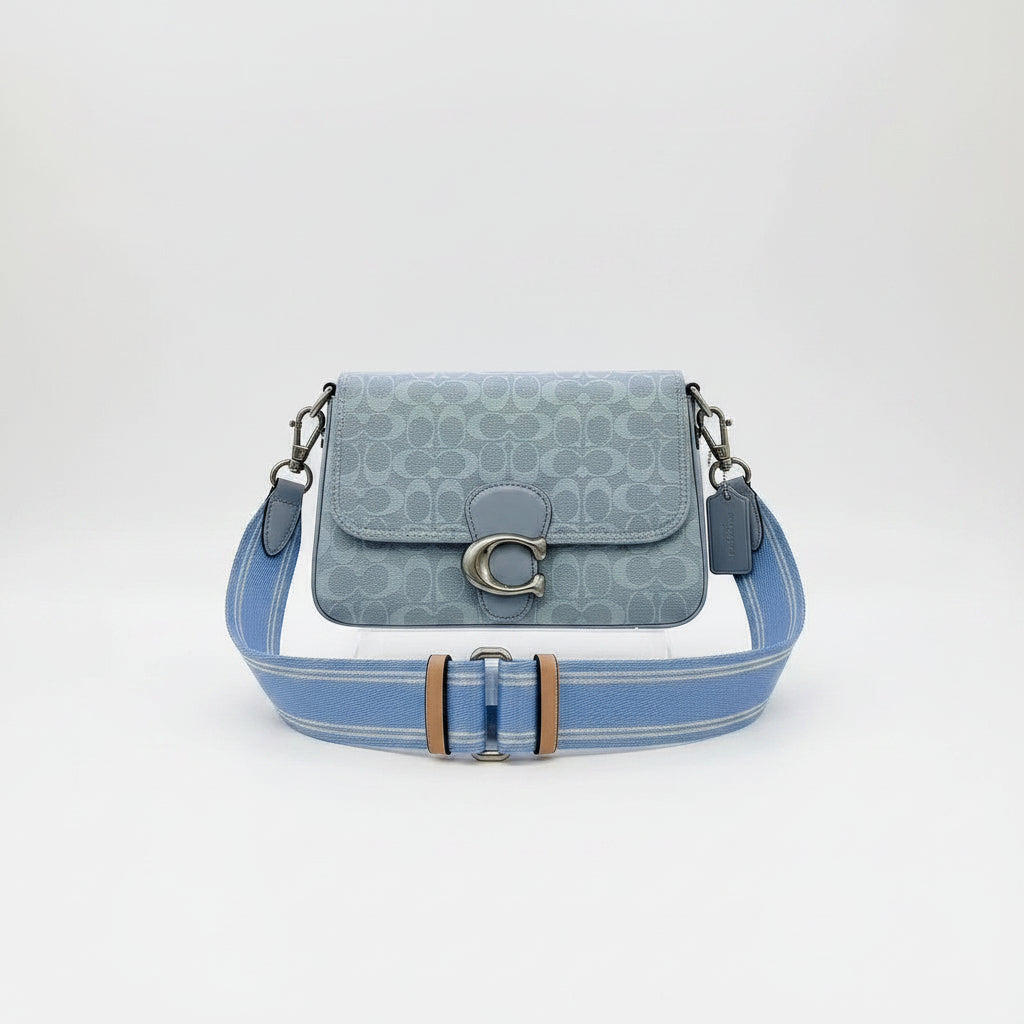 Coach Signature Canvas Crossbody Bag in Light Blue 🦋✨