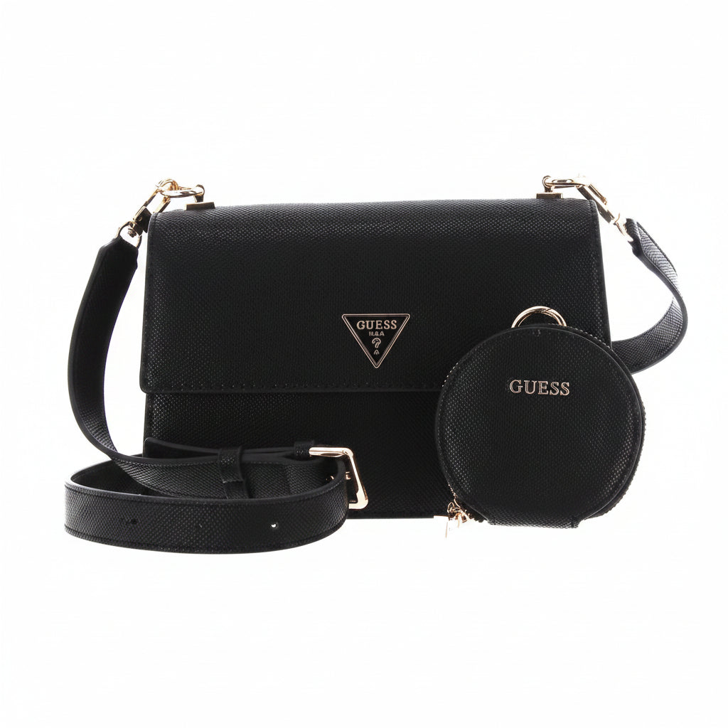 Guess Structured Black Crossbody Bag with Coin Purse 🖤✨
