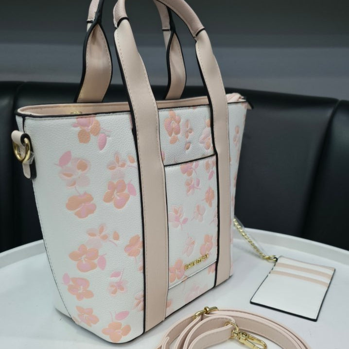 Emily Loran Floral Handbag with Matching Card Holder 🌸👜