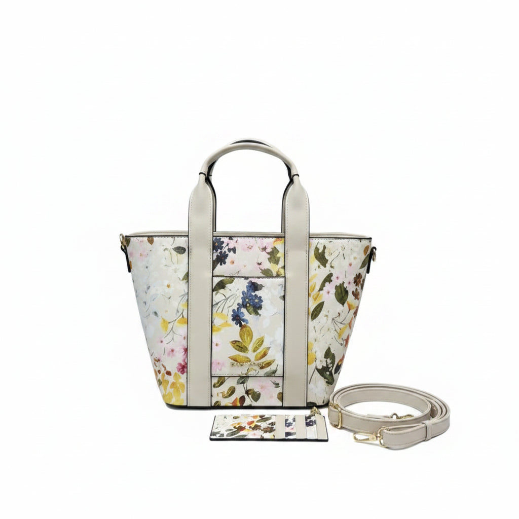 Emily Loran Floral Handbag with Matching Card Holder 🌸👜