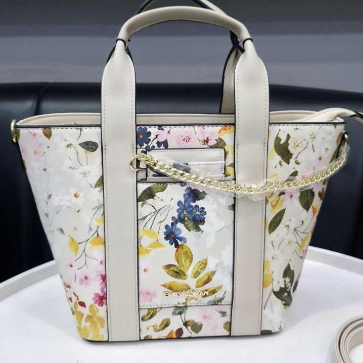 Emily Loran Floral Handbag with Matching Card Holder 🌸👜