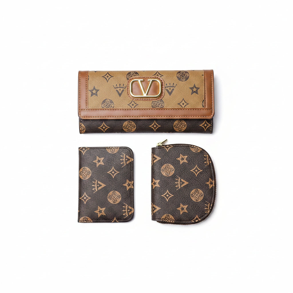 Louie Dennis Monogram Wallet & Card Holder 3-Piece Gift Set 🌟✨