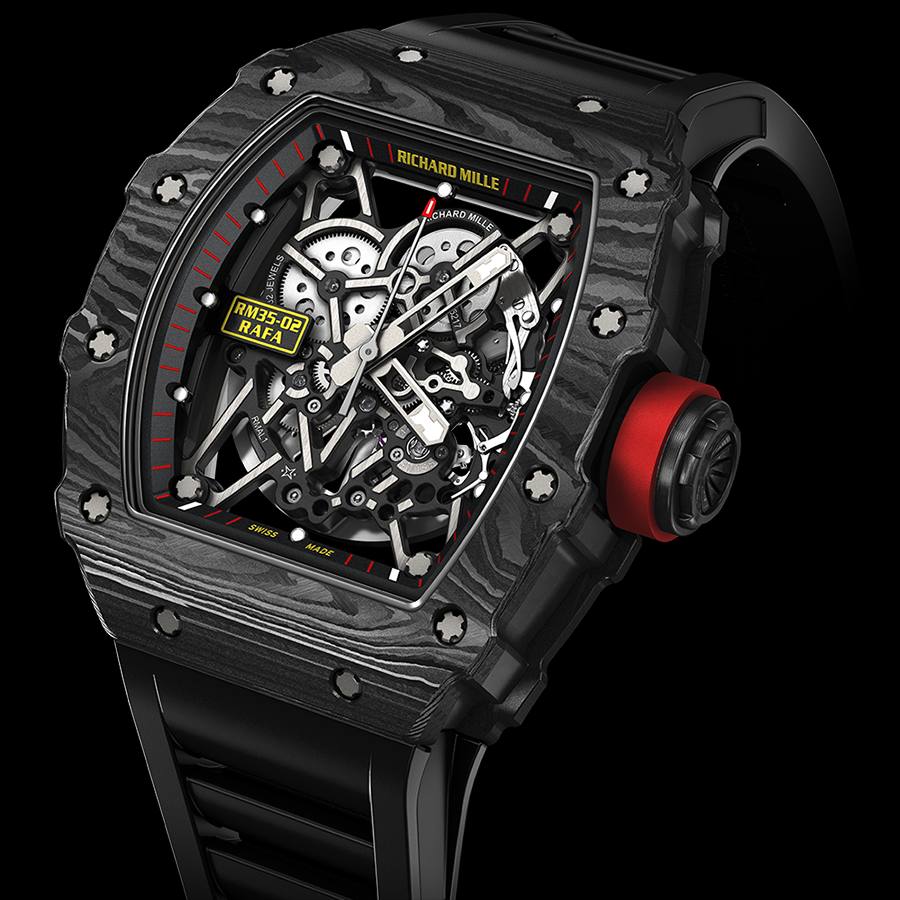 Richard Mille RM35-02 RAFA Skeleton Watch with Red Crown Detail ⌚🔴