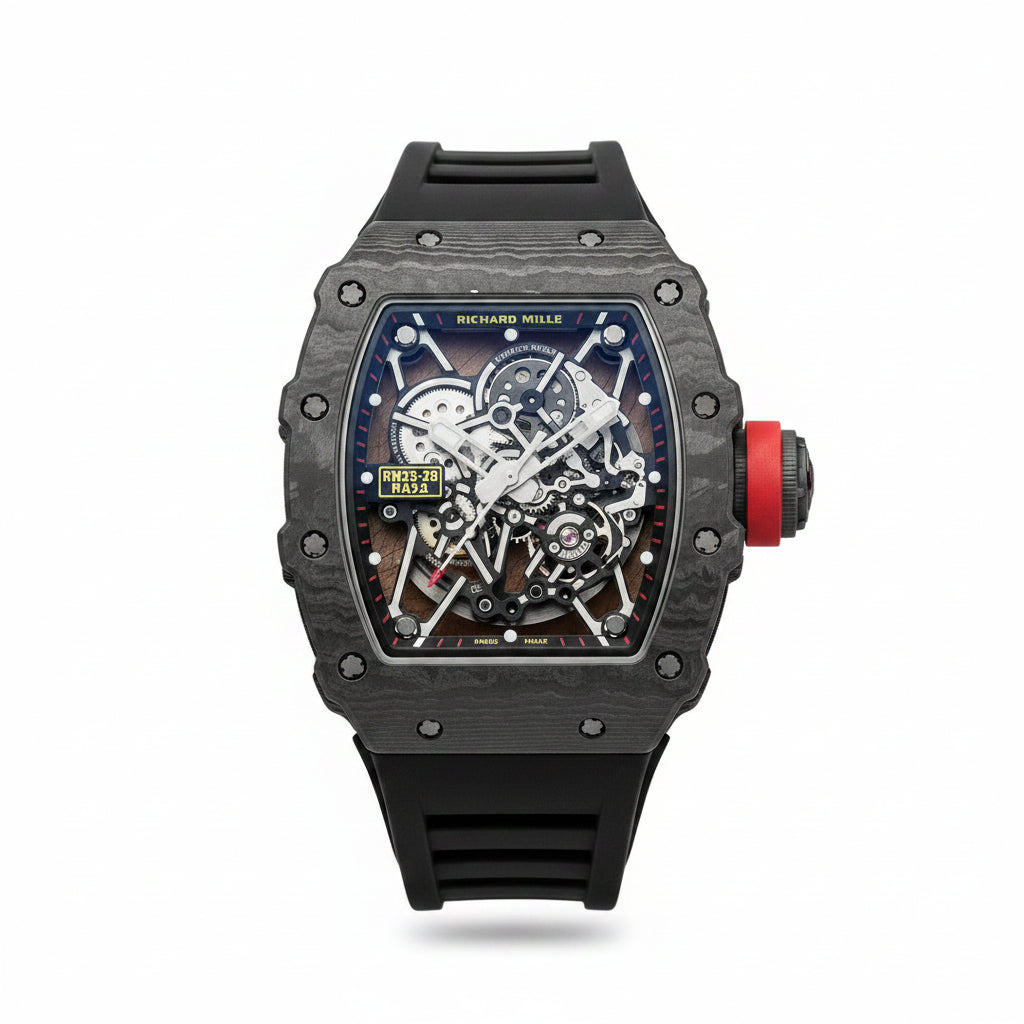 Richard Mille RM35-02 RAFA Skeleton Watch with Red Crown Detail ⌚🔴