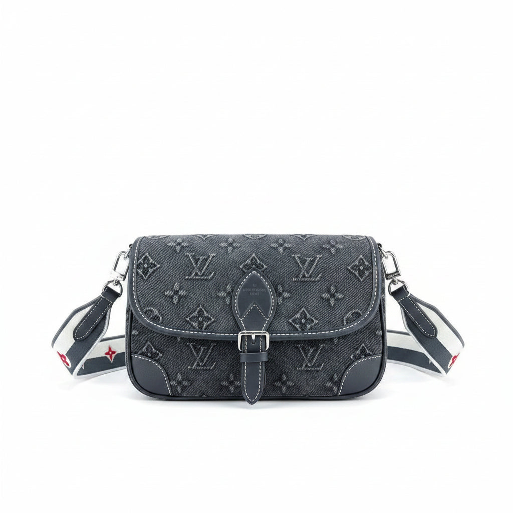 Louis Vuitton Monogram Denim Buckle Crossbody Bag 👜✨