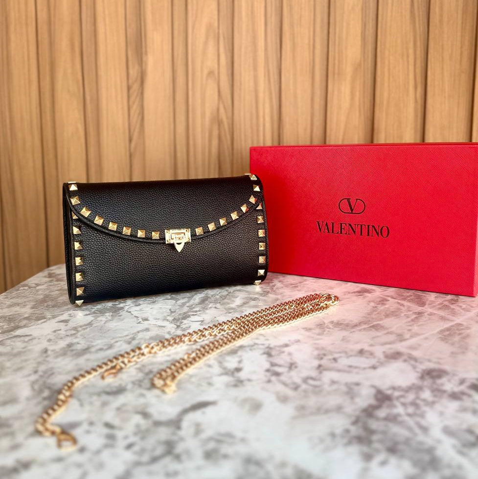 Valentino Garavani Studded Clutch with Chain Strap