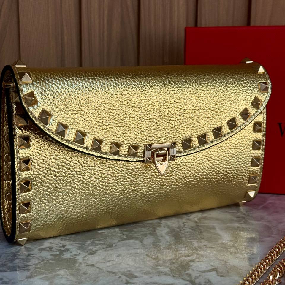 Valentino Garavani Studded Clutch with Chain Strap