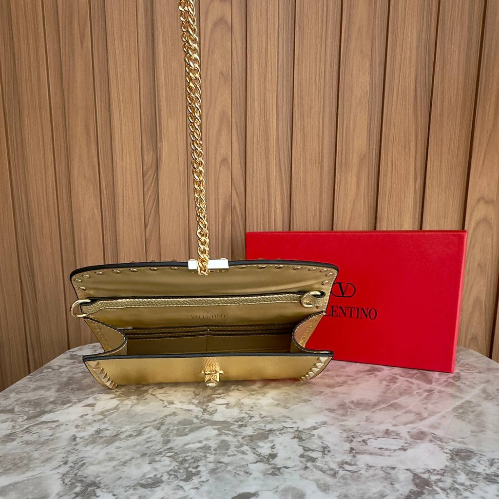 Valentino Garavani Studded Clutch with Chain Strap