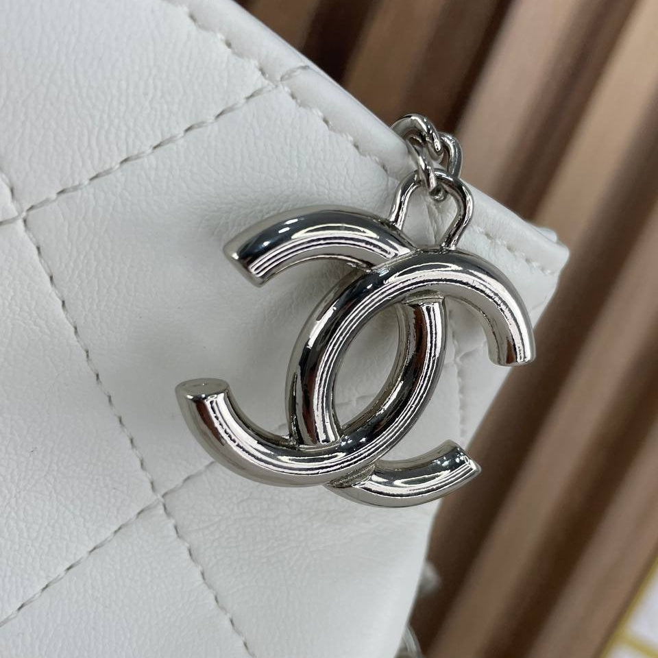 Chanel Large Quilted Leather Bag with Chain Strap
