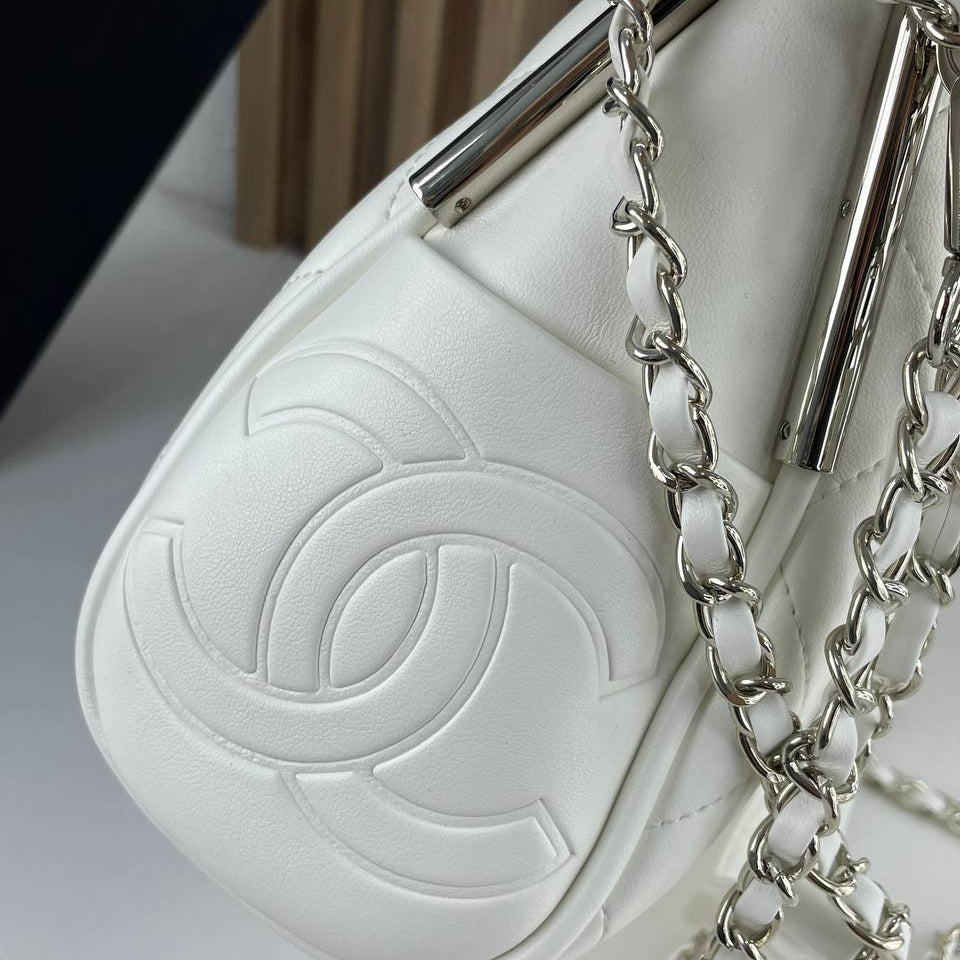 Chanel Large Quilted Leather Bag with Chain Strap