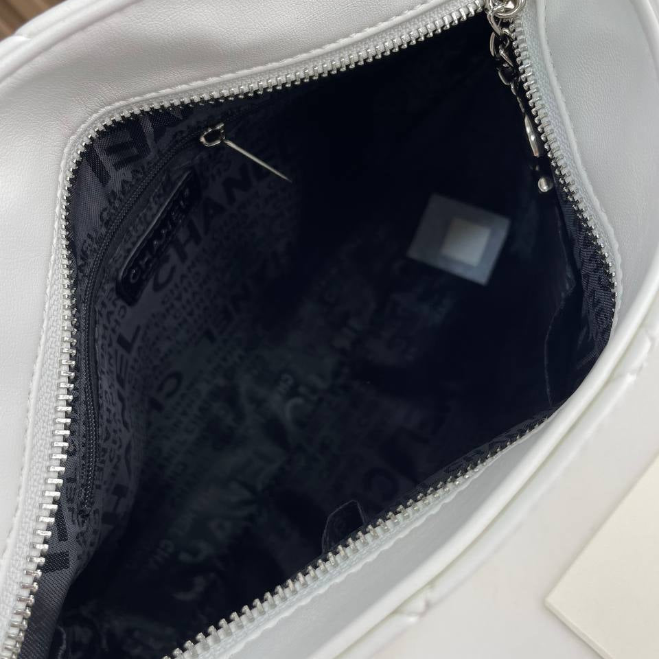Chanel Large Quilted Leather Bag with Chain Strap