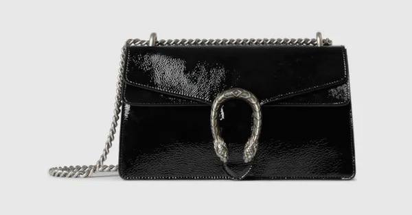 Gucci Dionysus Burgundy Patent Leather Shoulder Bag