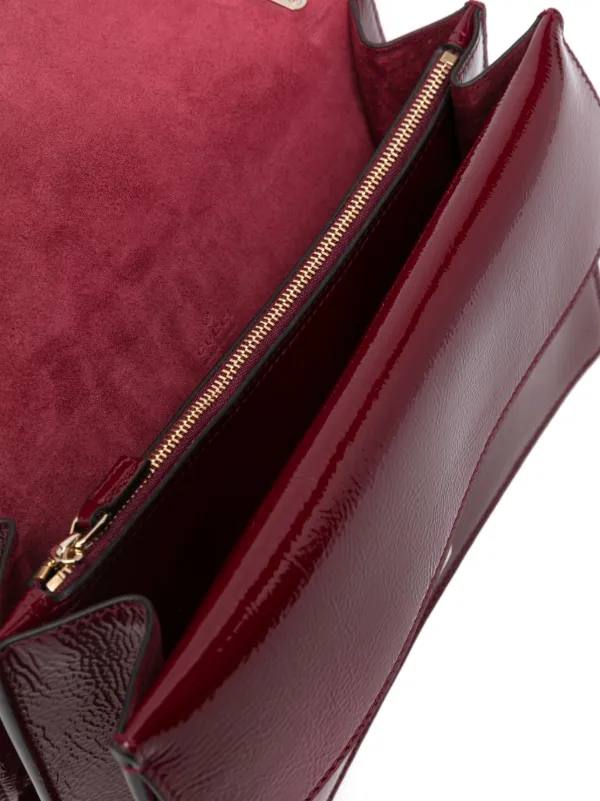 Gucci Dionysus Burgundy Patent Leather Shoulder Bag