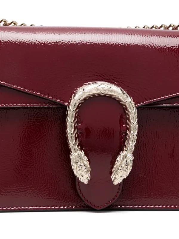 Gucci Dionysus Burgundy Patent Leather Shoulder Bag
