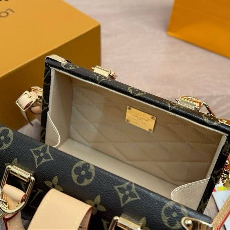 Louis Vuitton Speedy Trunk Handbag with Gold-Tone Hardware