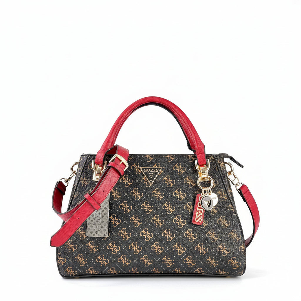 GUESS Colorblock Satchel 👜🤎❤️🖤