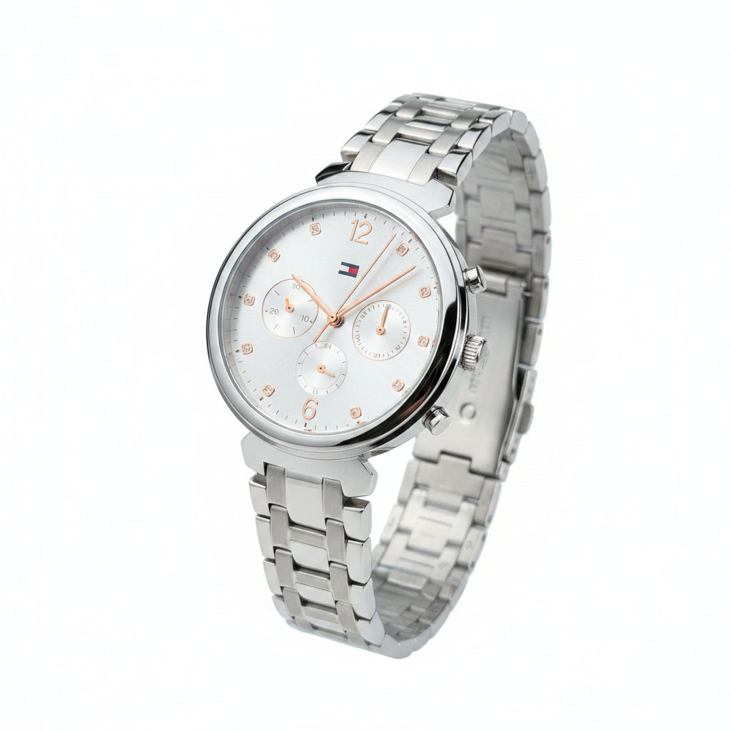 Tommy Hilfiger Silver Stainless Steel Women's Watch ⌚✨