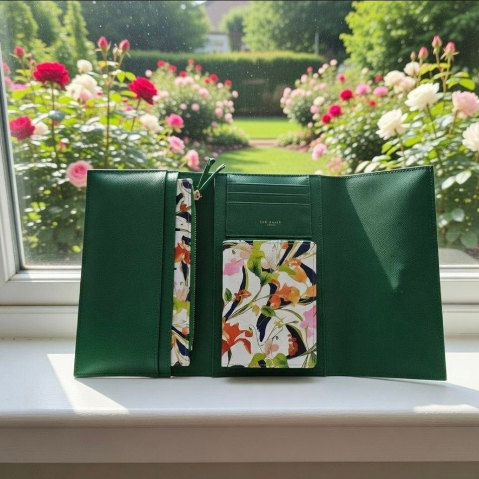 Ted Baker Floral Multi-Task Pouch 🌸🌿 Passport & Money Wallets