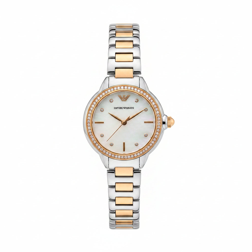 ✨ Silver & Gold Women's Metal Watch ⌚ Elegant Timepiece