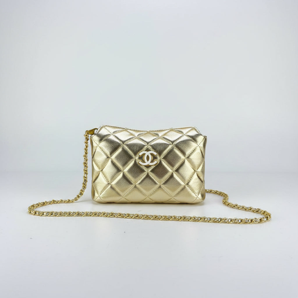 Chanel Quilted Metallic Chain Bag 👜✨