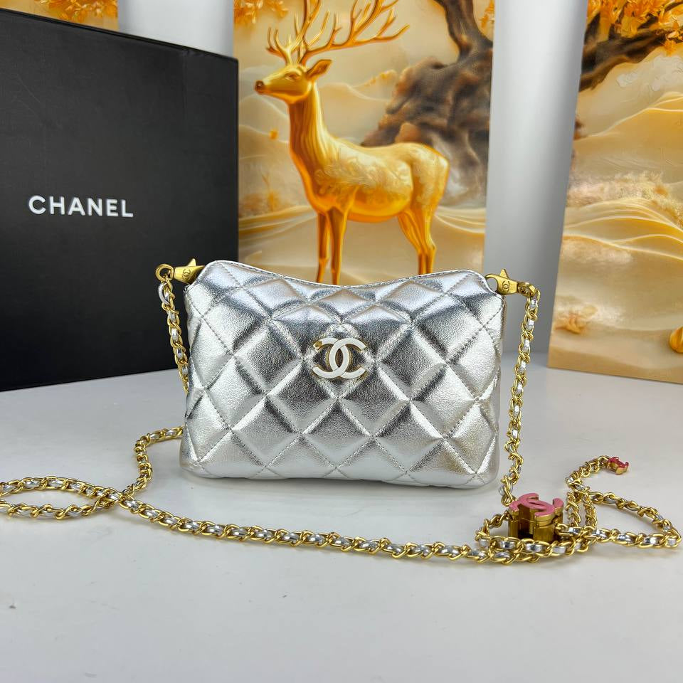 Chanel Quilted Metallic Chain Bag 👜✨