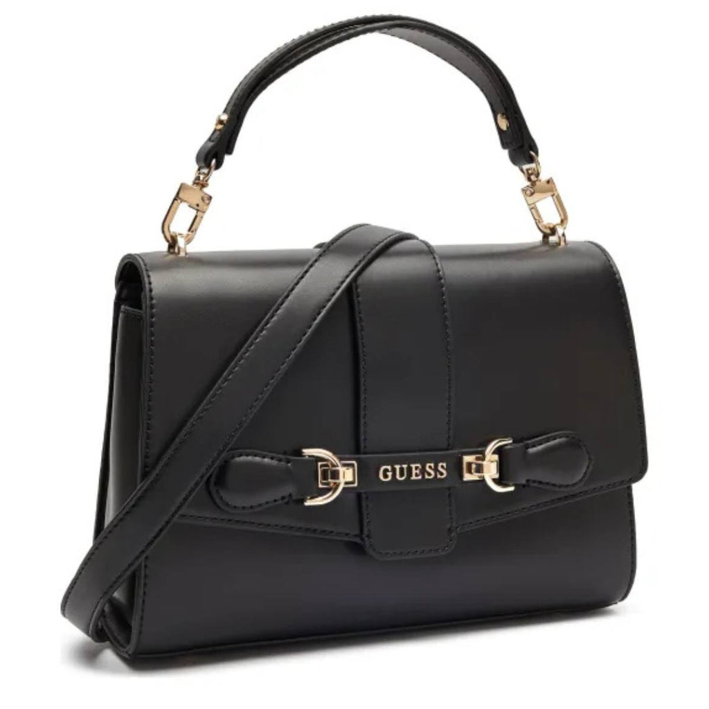 Guess Signature Flap Handbag with Gold Tone Hardware 👜✨
