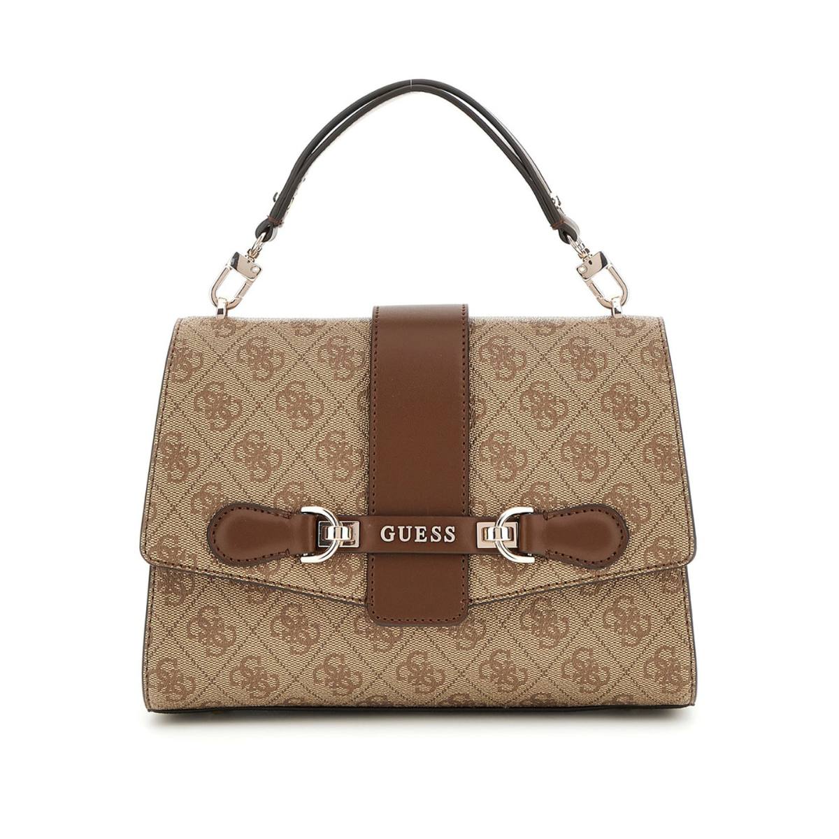 Guess Signature Flap Handbag with Gold Tone Hardware 👜✨