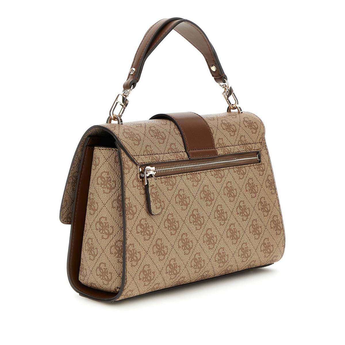 Guess Signature Flap Handbag with Gold Tone Hardware 👜✨