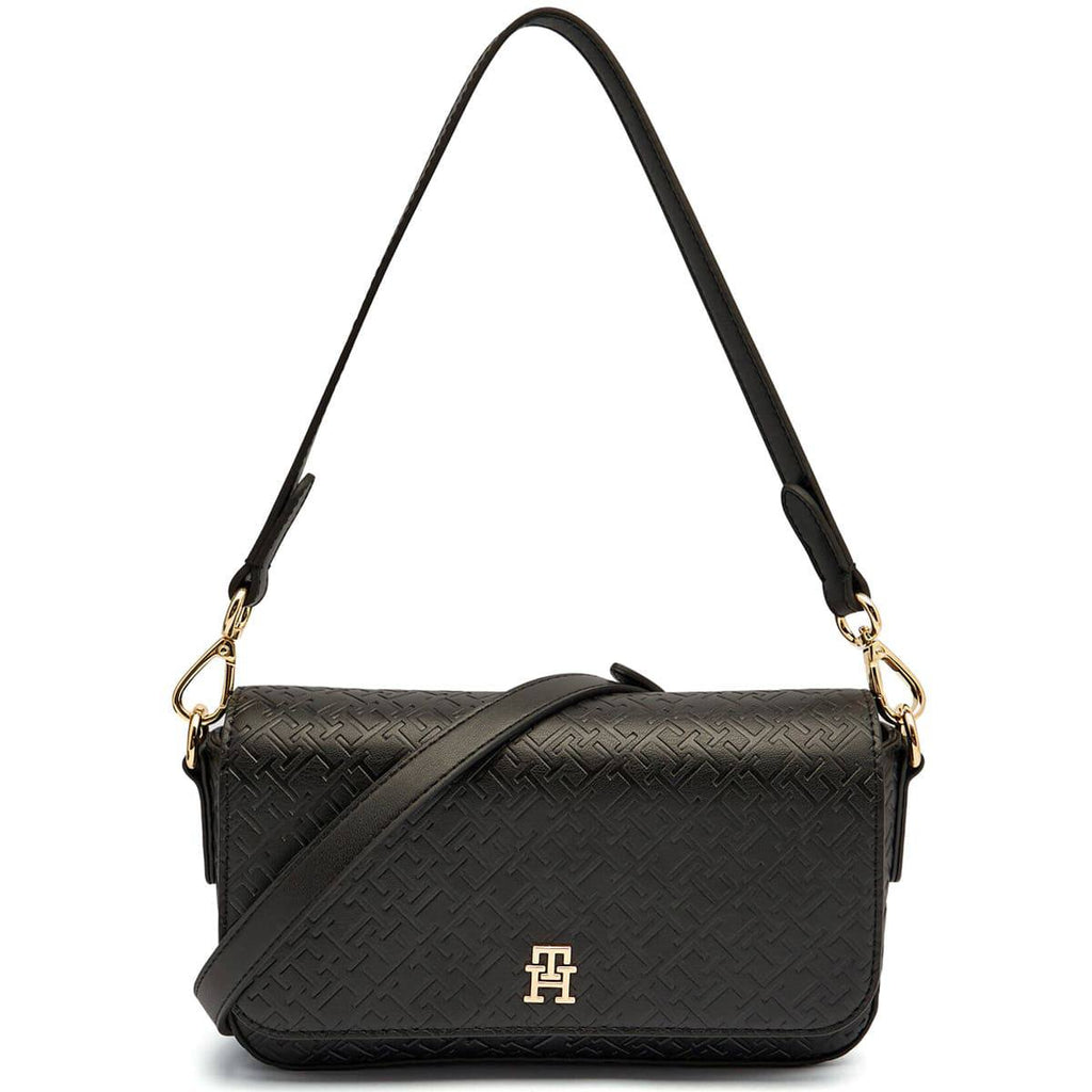 Tommy Hilfiger Monogram Embossed Shoulder Bag with Gold Hardware ✨👜