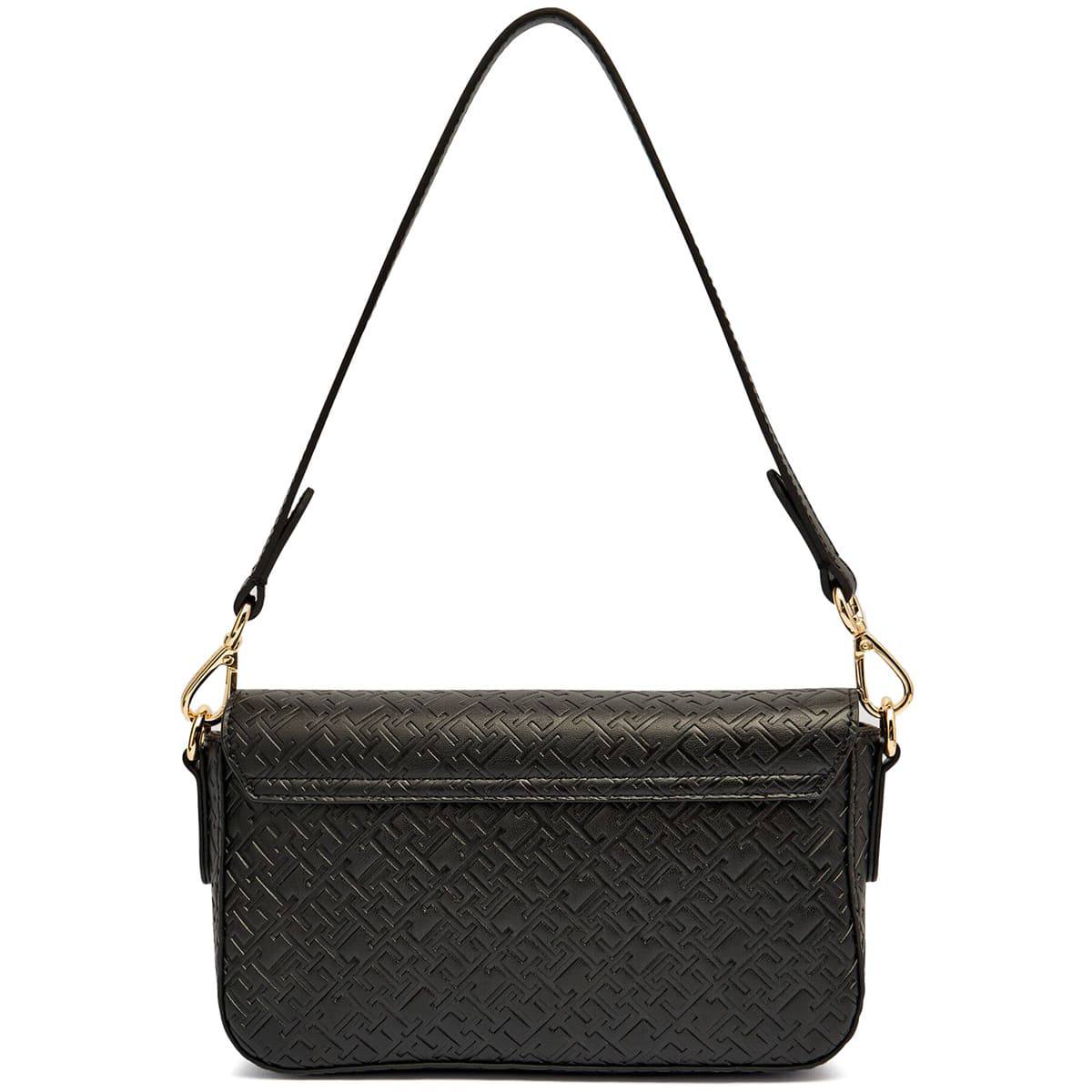 Tommy Hilfiger Monogram Embossed Shoulder Bag with Gold Hardware ✨👜
