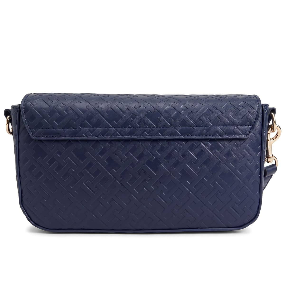 Tommy Hilfiger Monogram Embossed Shoulder Bag with Gold Hardware ✨👜