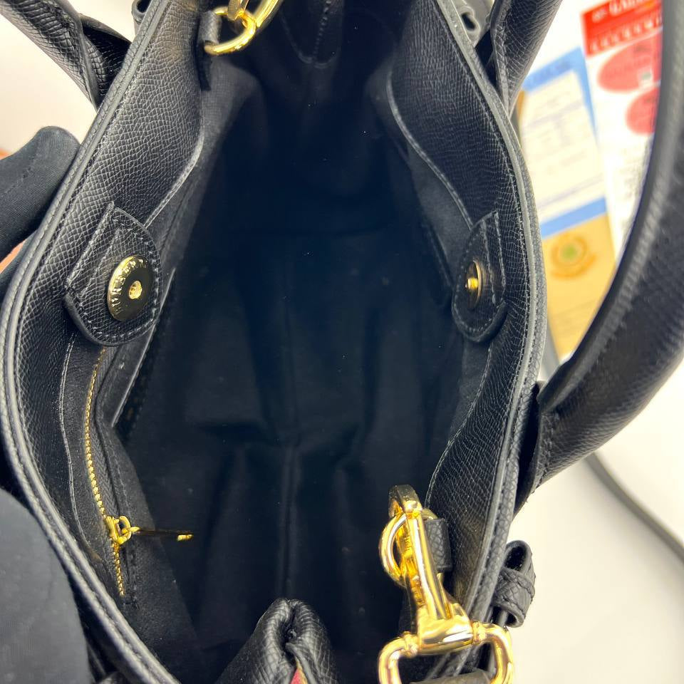 Burberry Two Tone Structured Handbag