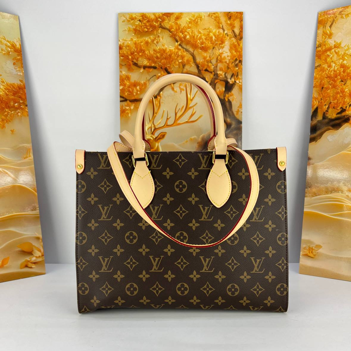 Iconic Monogram Canvas Tote with Signature Leather Handles