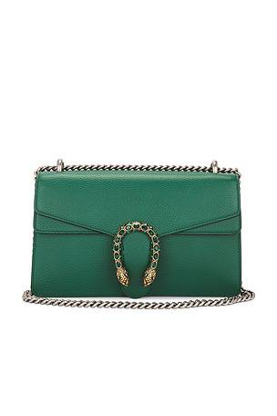 Gucci Dionysus Leather Chain Wallet with Tiger Head Closure