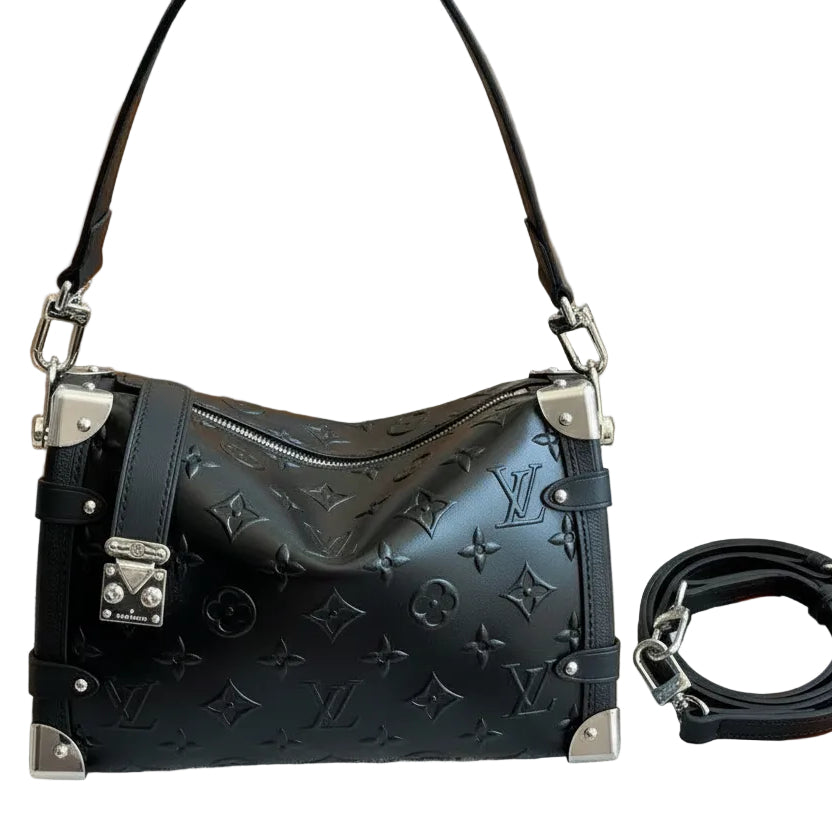 Louis Vuitton Monogram Side Trunk Bag in Black Leather 👜✨🖤