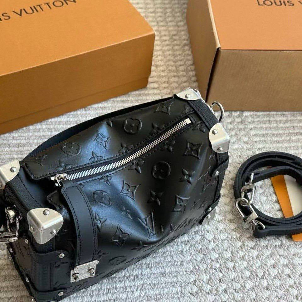 Louis Vuitton Monogram Side Trunk Bag in Black Leather 👜✨🖤