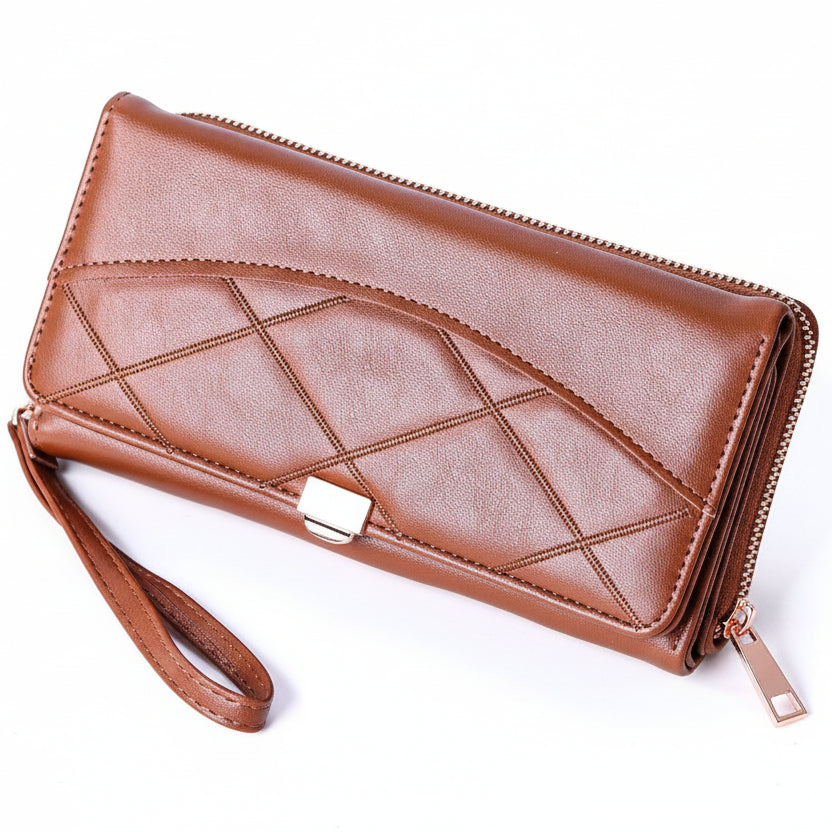 Classic Bi-Fold Wallet 💼 in Earthy Brown & Beige Hues