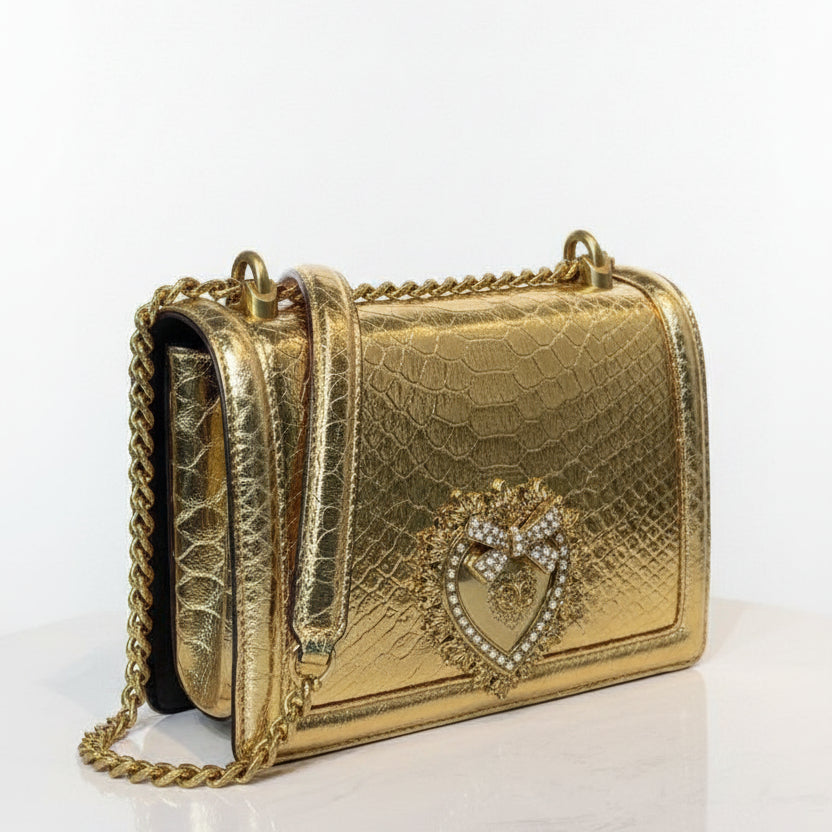 DG Gold Accent Bag 👜✨ Chic Clutch