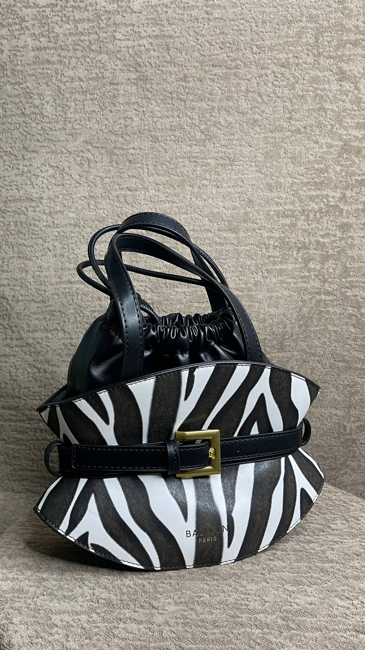 Balmain Zebra & Red Accent Bag 🦓❤️‍🔥