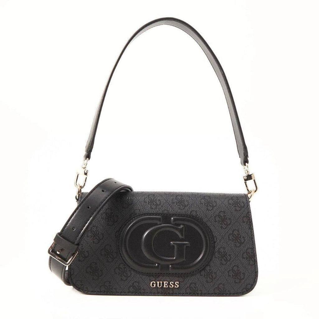 Guess Logo Embossed Shoulder Bag with Versatile Straps 👜✨