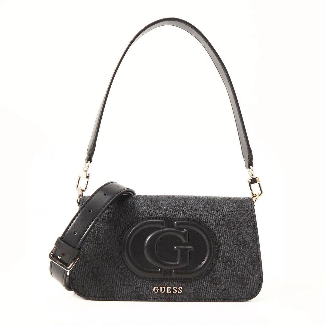 Guess Logo Embossed Shoulder Bag with Versatile Straps 👜✨