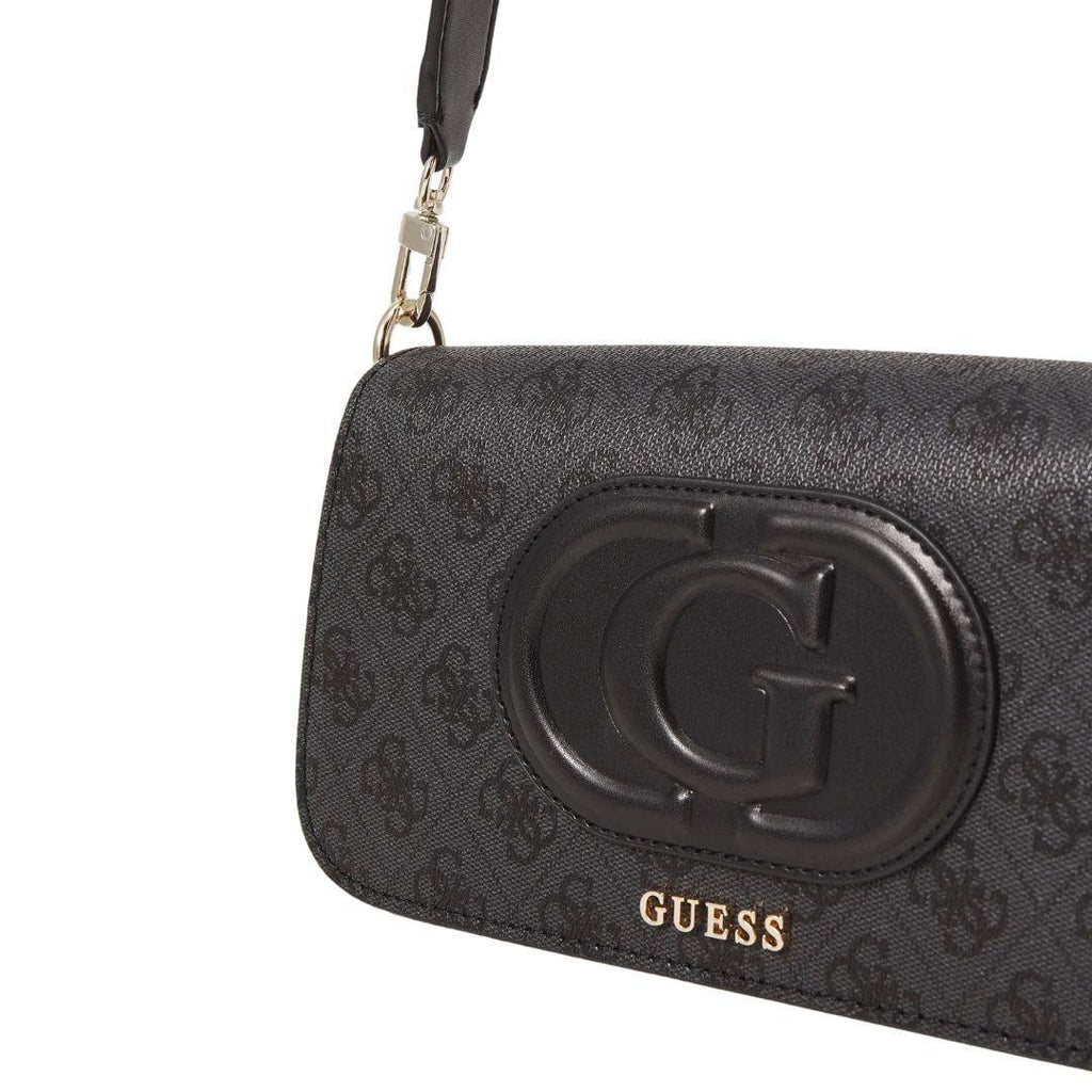Guess Logo Embossed Shoulder Bag with Versatile Straps 👜✨