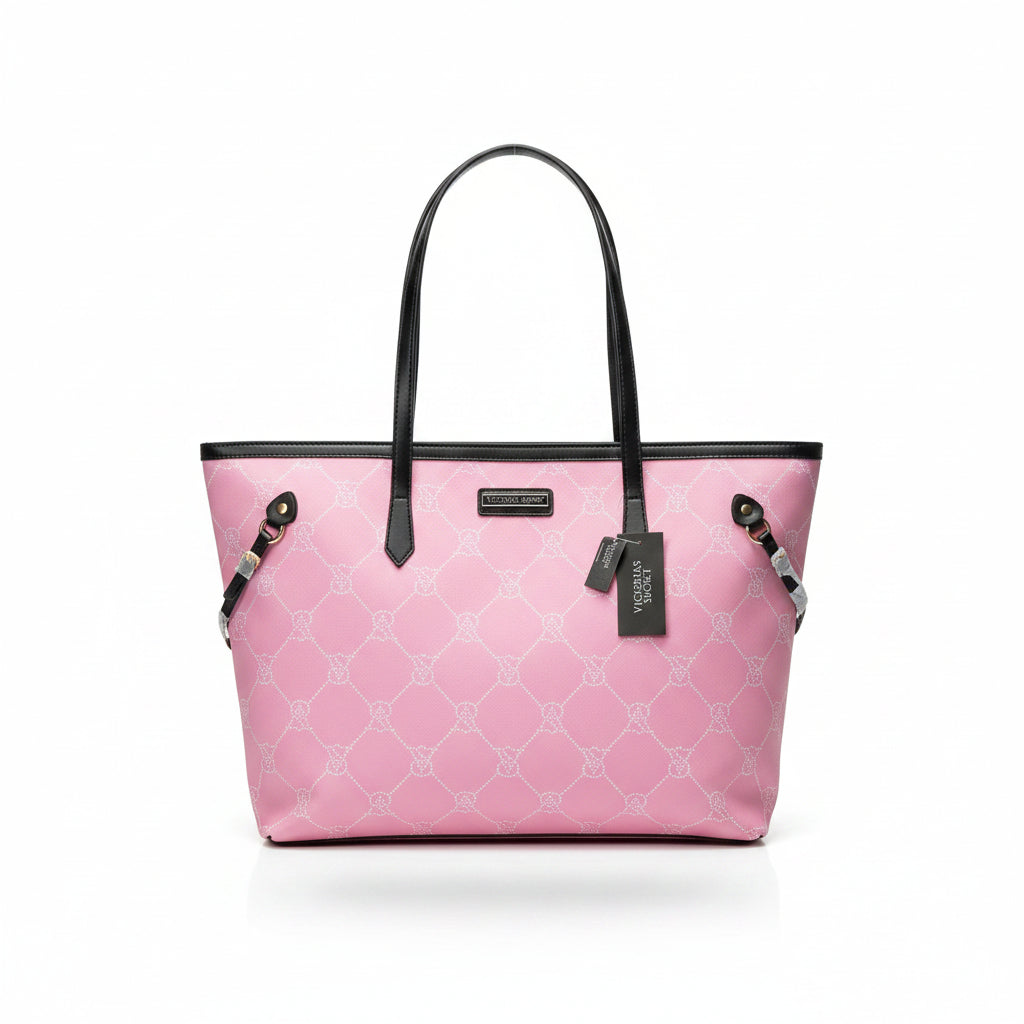 Victoria's Secret Monogram Tote Bag in Pink and Black 👜✨