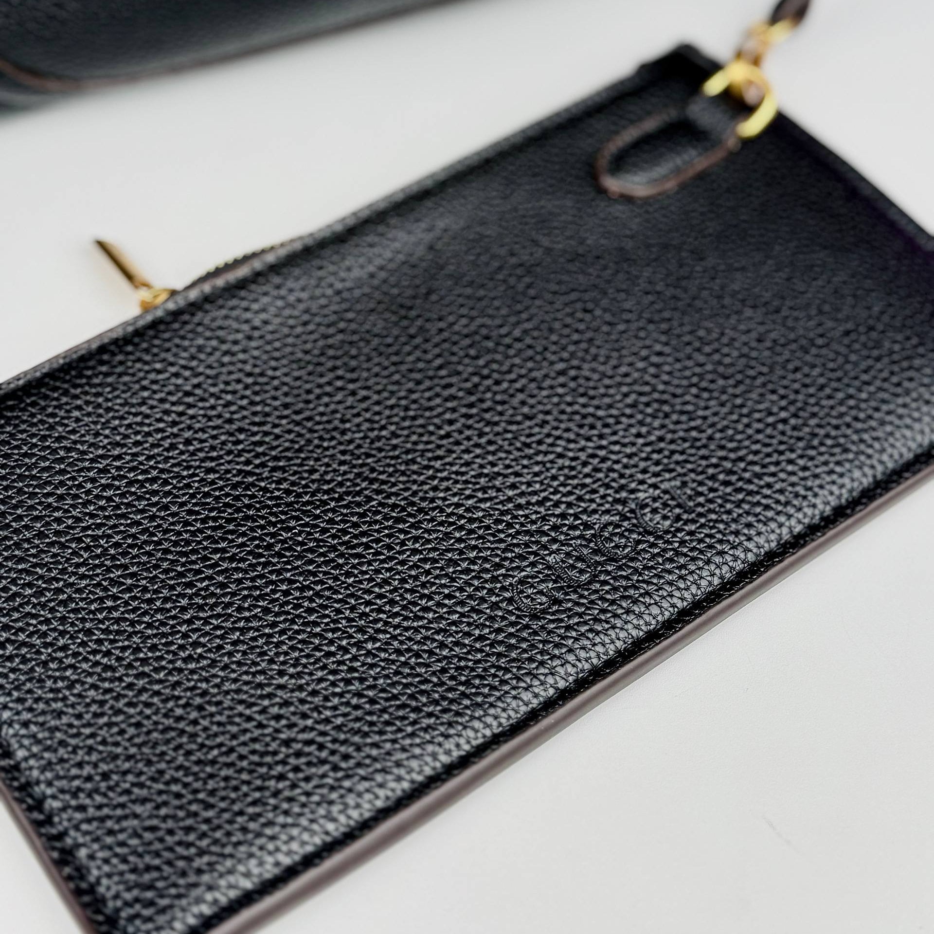 Horsebit Inspired Structured Handbag with Matching Pouch