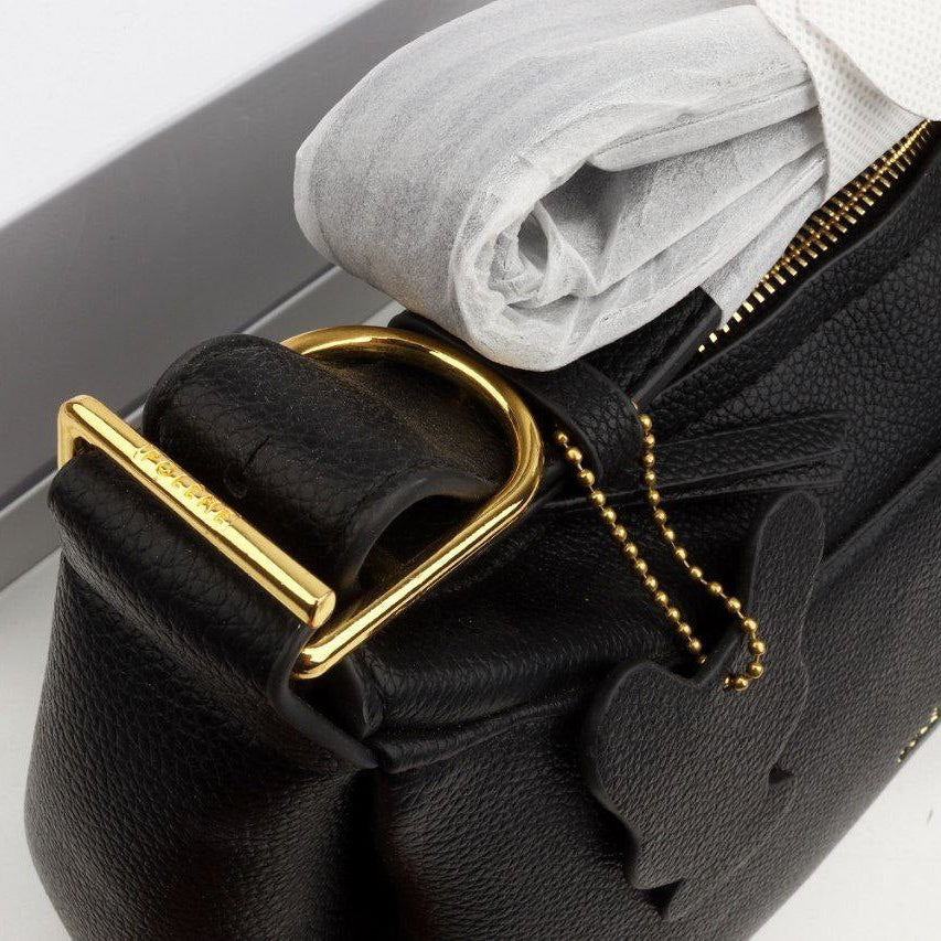 Polene Sculptural Crescent Shoulder Bag in Beige