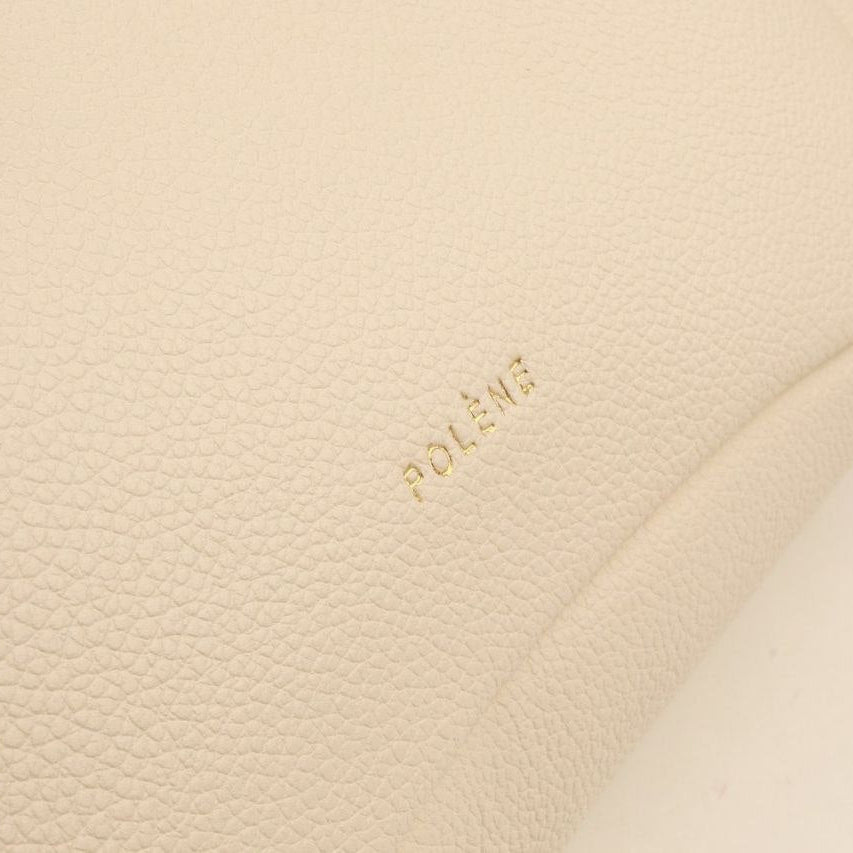 Polene Sculptural Crescent Shoulder Bag in Beige