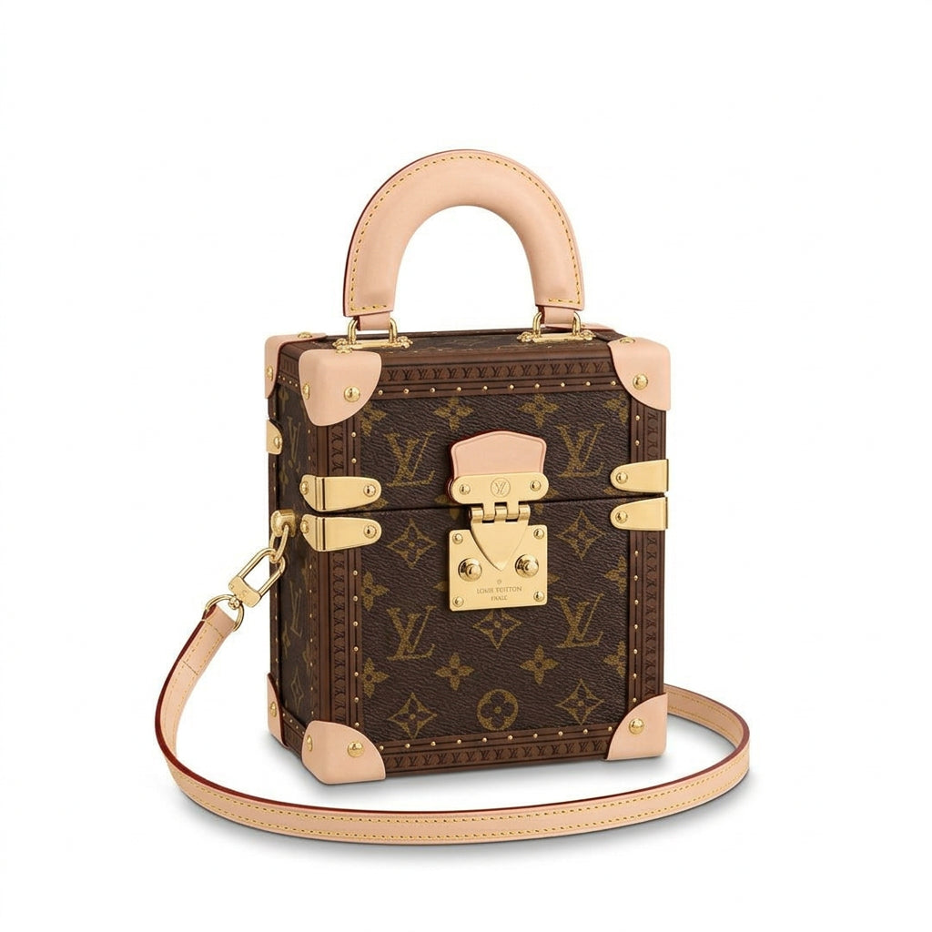 Louis Vuitton Monogram Camera Box Bag with Gold Tone Hardware